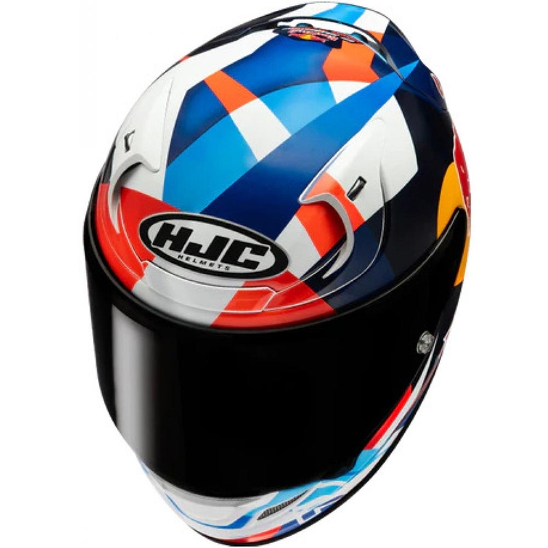 Kokokasvoinen moottoripyöräkypärä HJC RPHA 12 Red Bull Misano GP 2 MC21 sini-valko-punainen