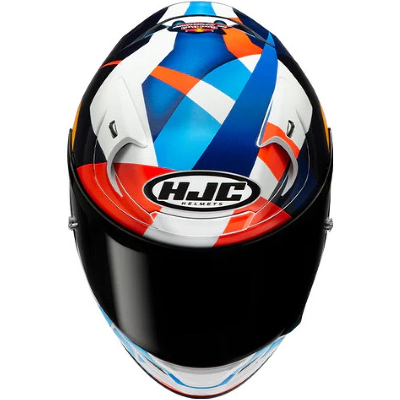 Kokokasvoinen moottoripyöräkypärä HJC RPHA 12 Red Bull Misano GP 2 MC21 sini-valko-punainen