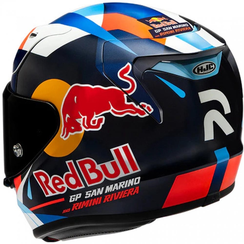 Kokokasvoinen moottoripyöräkypärä HJC RPHA 12 Red Bull Misano GP 2 MC21 sini-valko-punainen