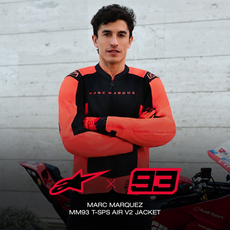 Alpinestars T-SPS Air V2 MM93 moottoripyörätakki, fluo-mallisto, puna-musta