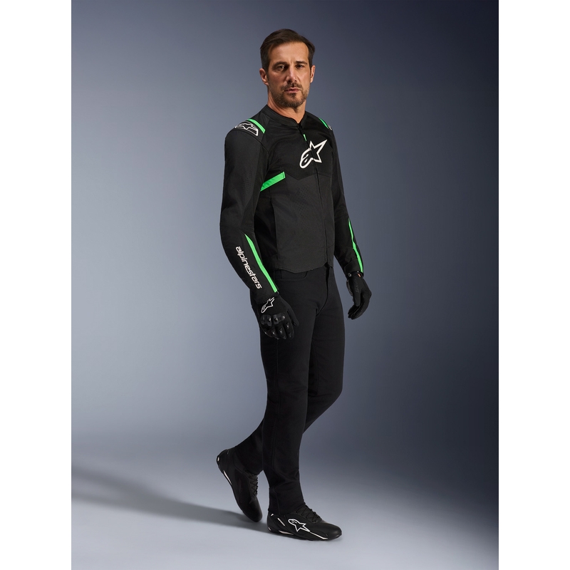 Alpinestars T-SPS Air V2 moottoripyörätakki musta-fluovihreä