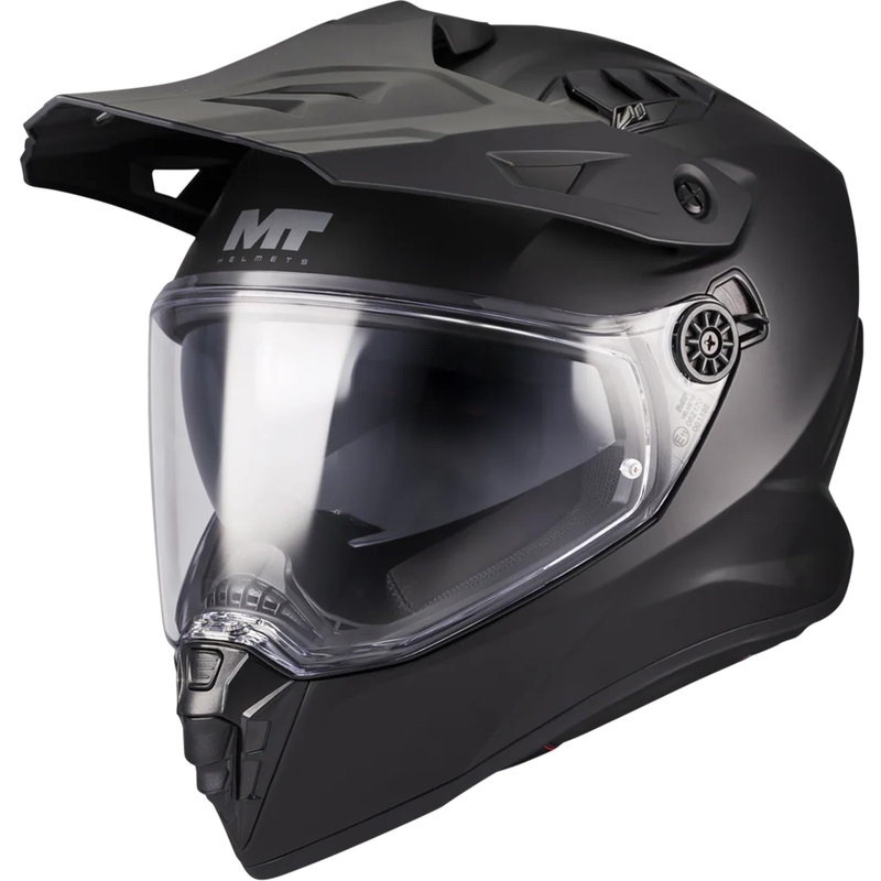Enduro-moottoripyöräkypärä MT Track SV Pure A1 mattamusta - II. laatu