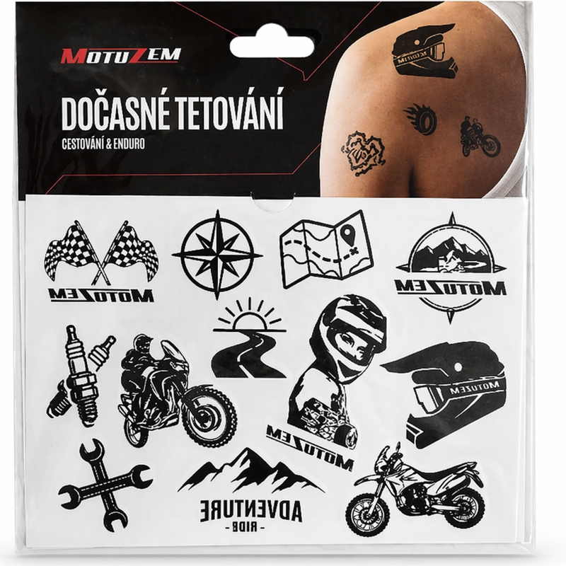 Tilapäiset tatuoinnit MotoZem Matkailu ja Enduro