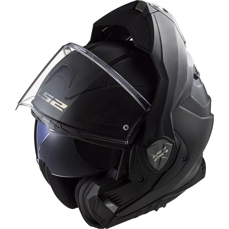 Avattava moottoripyöräkypärä LS2 FF901 Advant X Solid mattamusta - II. laatu