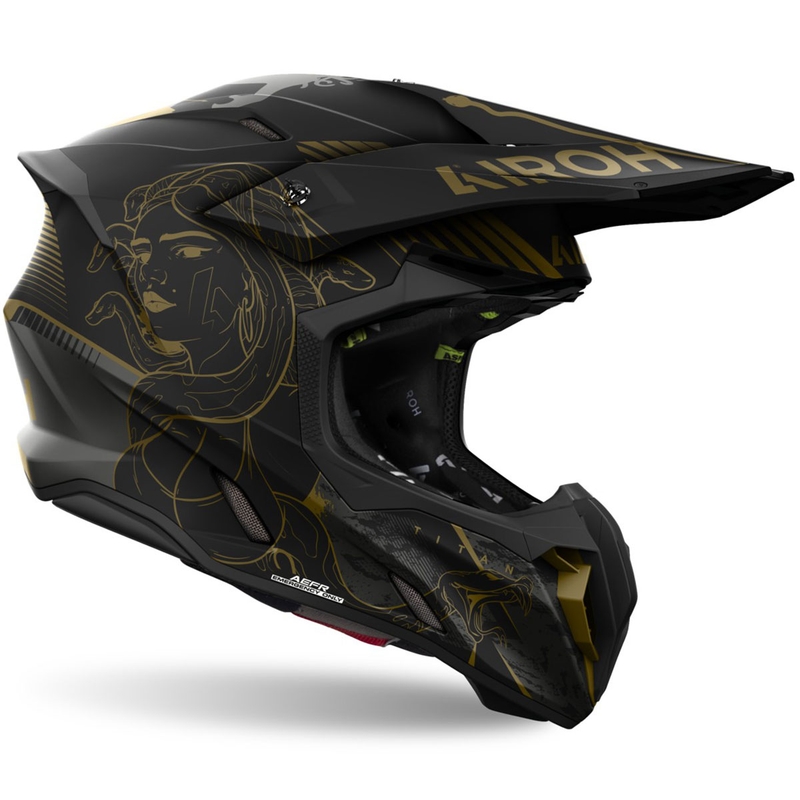Motocross-kypärä Airoh Twist 3 Titan matta