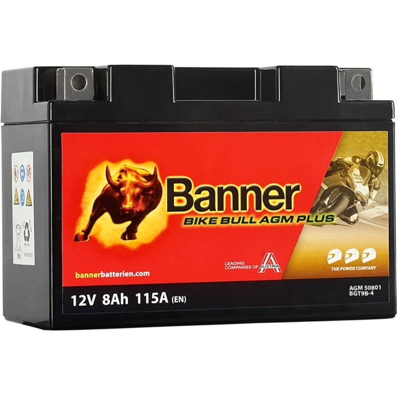 AGM-akku Banner Bike Bull AGM PLUS AGM PLUS 508 01 / BGT9B-4 - GT9B-4