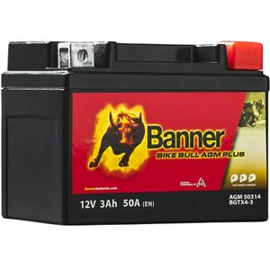 AGM-akku Banner Bike Bull AGM PLUS AGM PLUS 503 14 / BGTX4-3 - GTX4-3