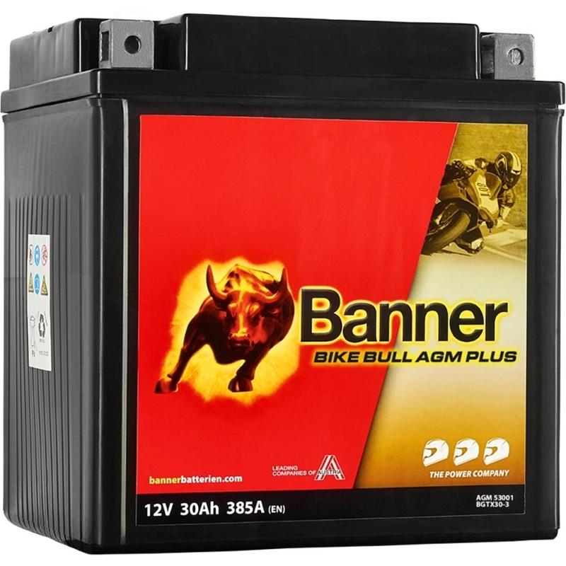 AGM-akku Banner Bike Bull AGM PLUS AGM PLUS 530 01 / BGTX30-3 - GTX30-3