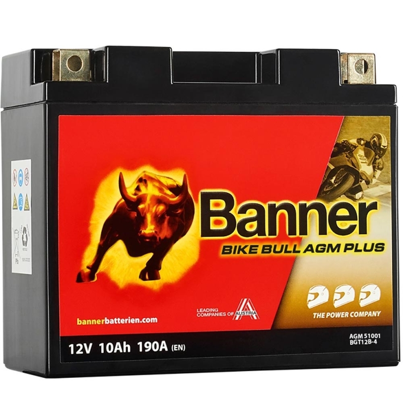 AGM-akku Banner Bike Bull AGM PLUS AGM PLUS 510 01 / BGT12B-4 - GT12B-4