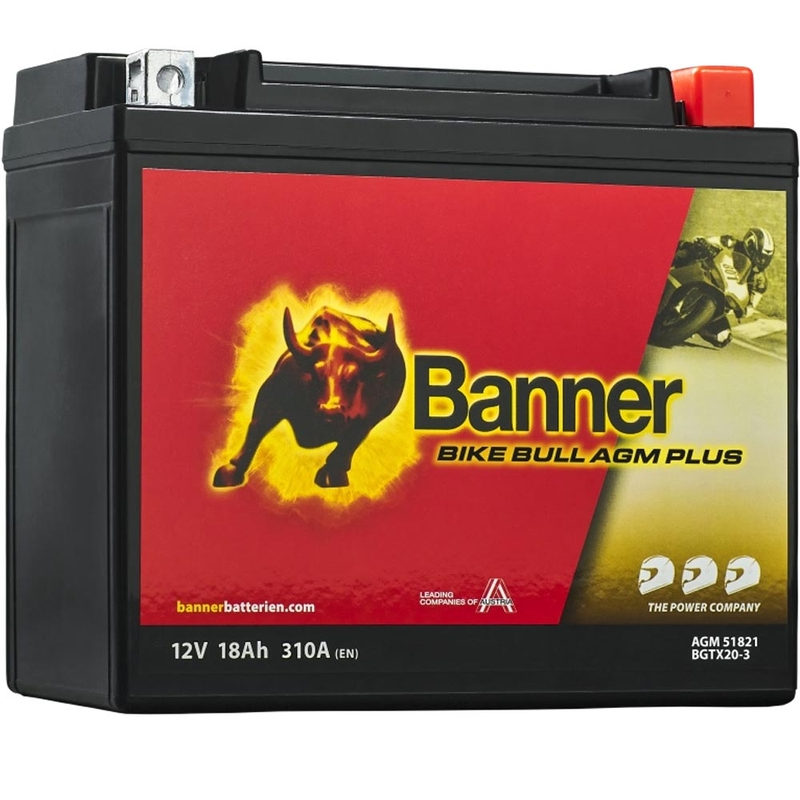 AGM-akku Banner Bike Bull AGM PLUS AGM PLUS 518 21 / BGTX20-3 - GTX20-3