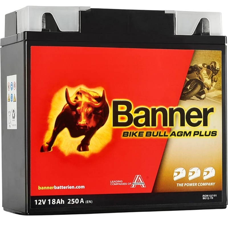 AGM-akku Banner Bike Bull AGM PLUS AGM PLUS 521 01 / BG12-19 - G12-19