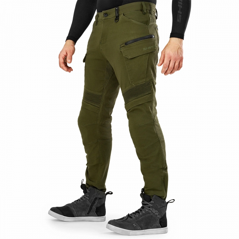 Shima Giro 3.0 Extended Moottoripyöräilyhousut khaki värissä