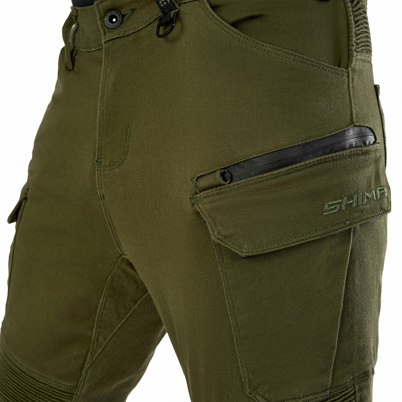 Shima Giro 3.0 Extended Moottoripyöräilyhousut khaki värissä
