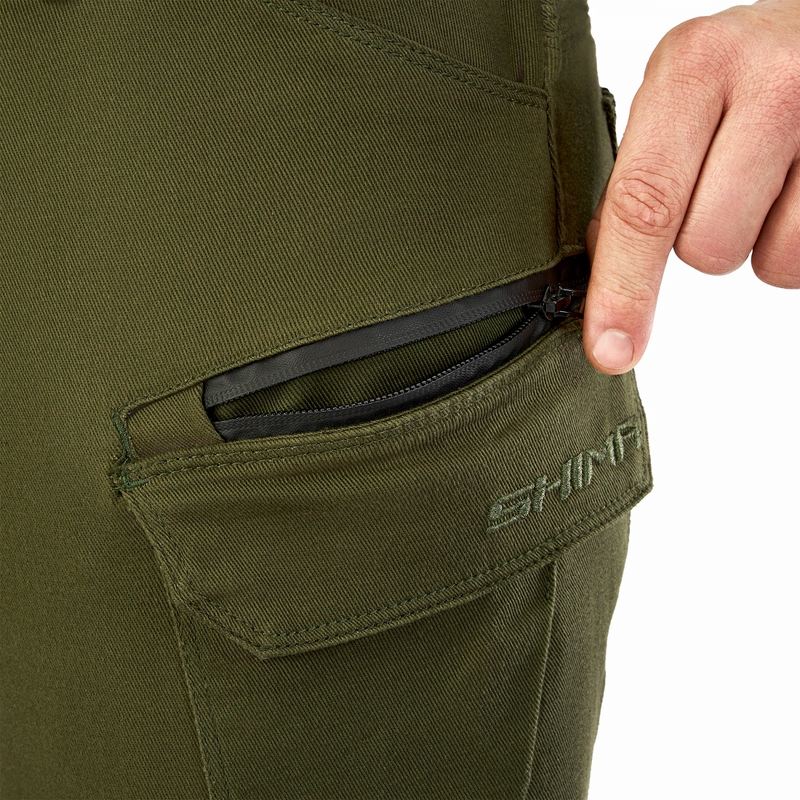 Shima Giro 3.0 Extended Moottoripyöräilyhousut khaki värissä