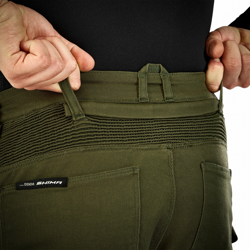 Shima Giro 3.0 Extended Moottoripyöräilyhousut khaki värissä
