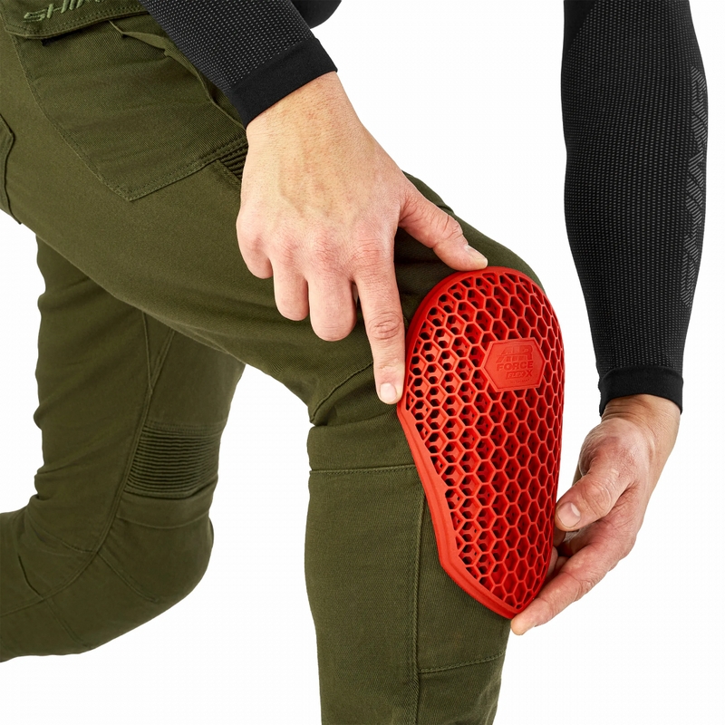 Shima Giro 3.0 Extended Moottoripyöräilyhousut khaki värissä