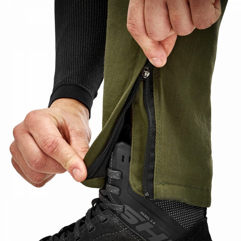 Shima Giro 3.0 Extended Moottoripyöräilyhousut khaki värissä