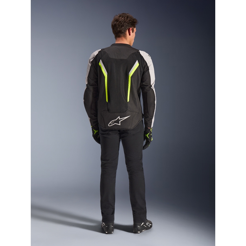 Alpinestars AST V3 Air moottoripyörätakki valkoinen-fluo keltainen-musta
