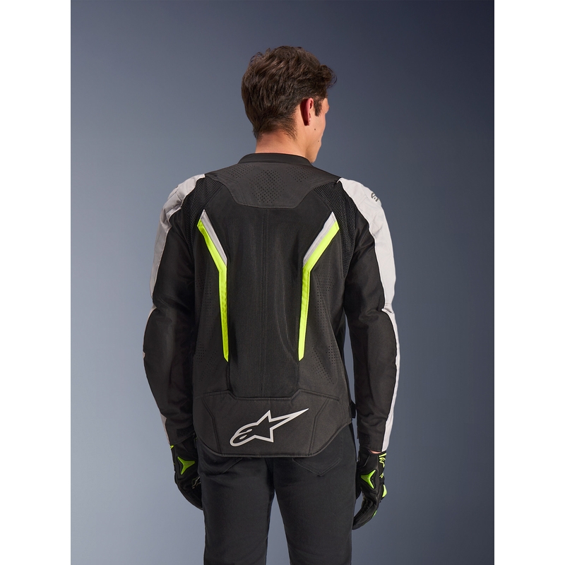 Alpinestars AST V3 Air moottoripyörätakki valkoinen-fluo keltainen-musta