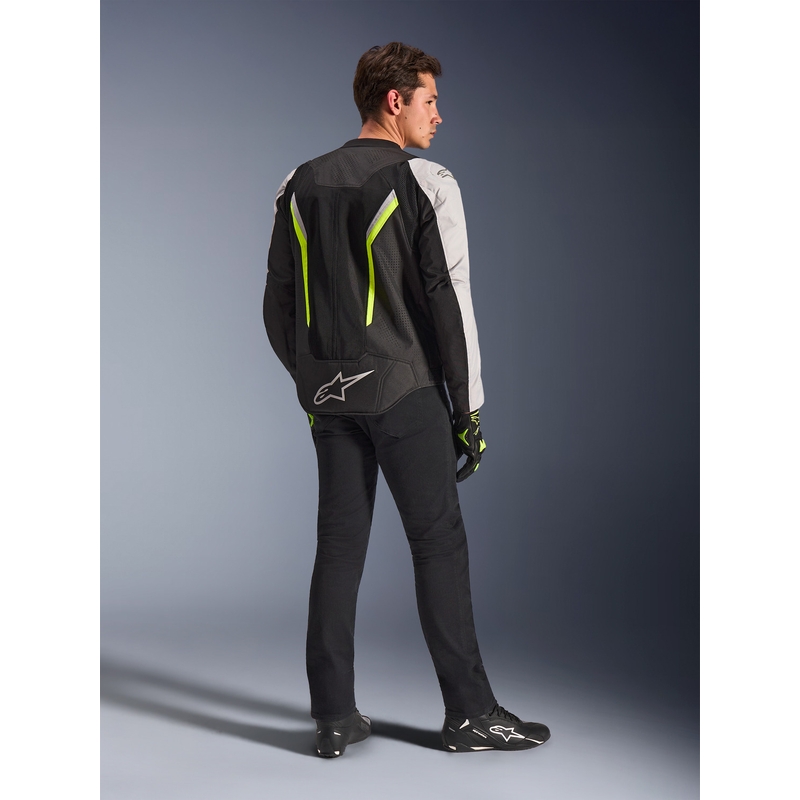 Alpinestars AST V3 Air moottoripyörätakki valkoinen-fluo keltainen-musta