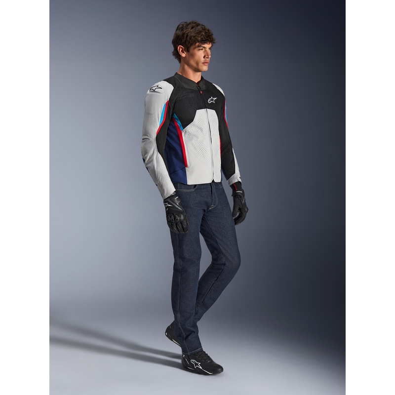 Alpinestars AST V3 Air moottoripyörätakki valkoinen-sini-punainen-musta