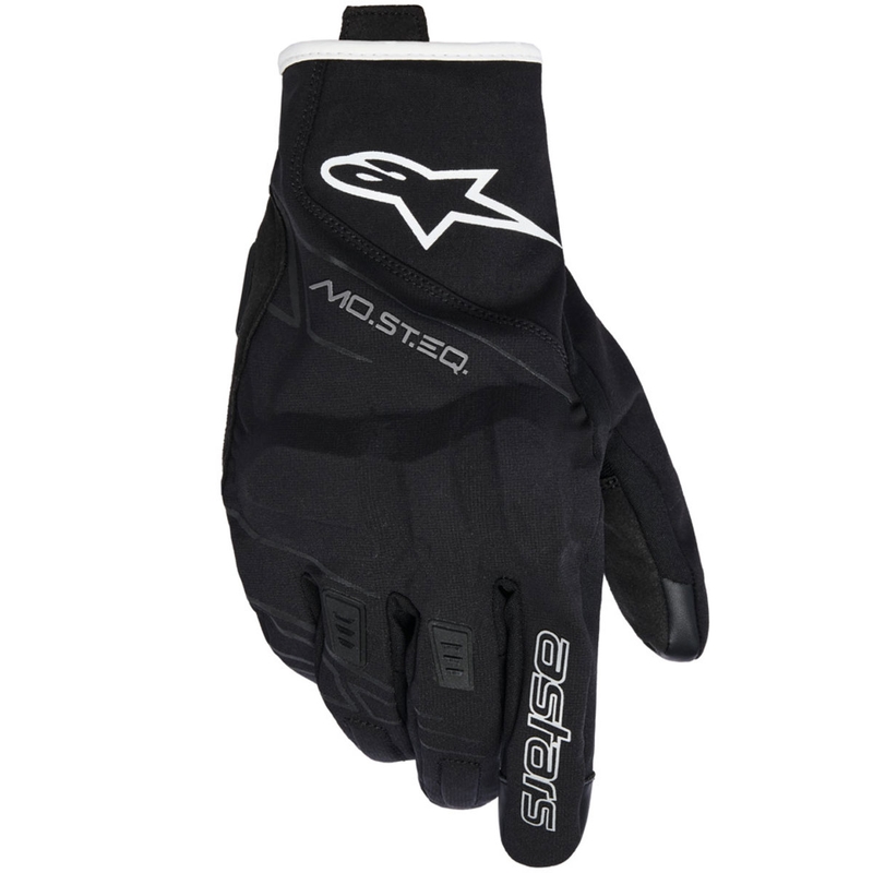 Alpinestars MOBLAST vedenpitävät moottoripyöräkäsineet musta-valkoinen luonnonvalkoinen