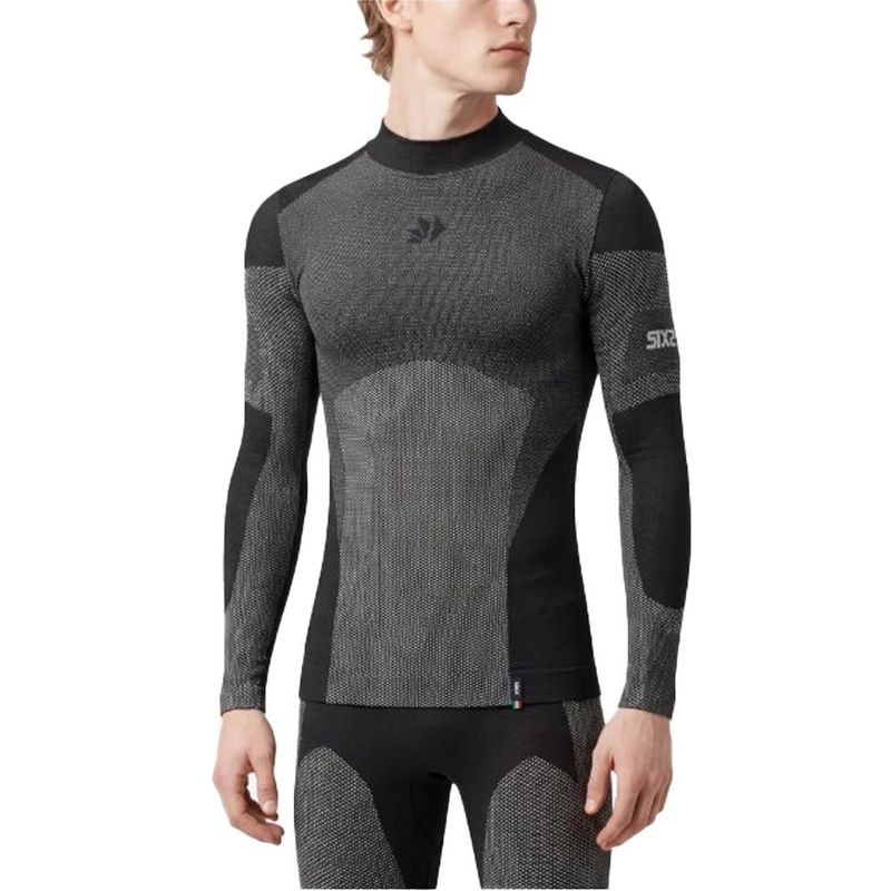 Toiminnallinen pitkähihainen T-paita SIXS BT TS3L V2 musta hiilikuitu