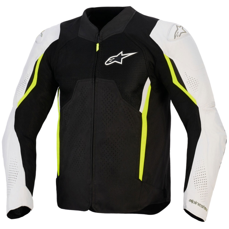 Alpinestars AST V3 Air moottoripyörätakki valkoinen-fluo keltainen-musta