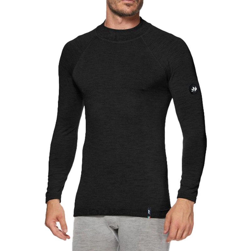 Lämpöpaita pitkähihainen SIXS TS3 MERINOS musta