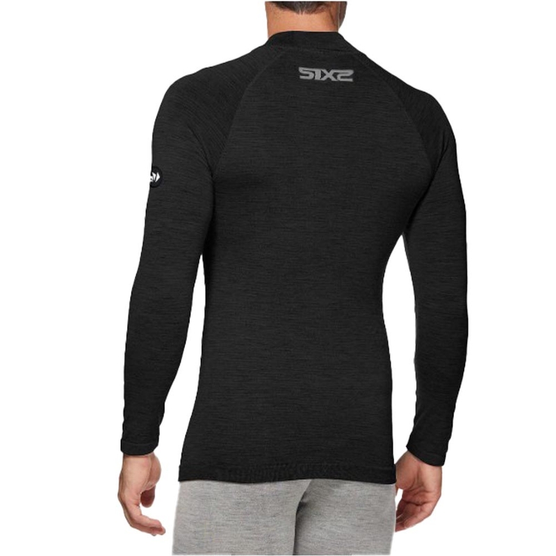 Lämpöpaita pitkähihainen SIXS TS3 MERINOS musta