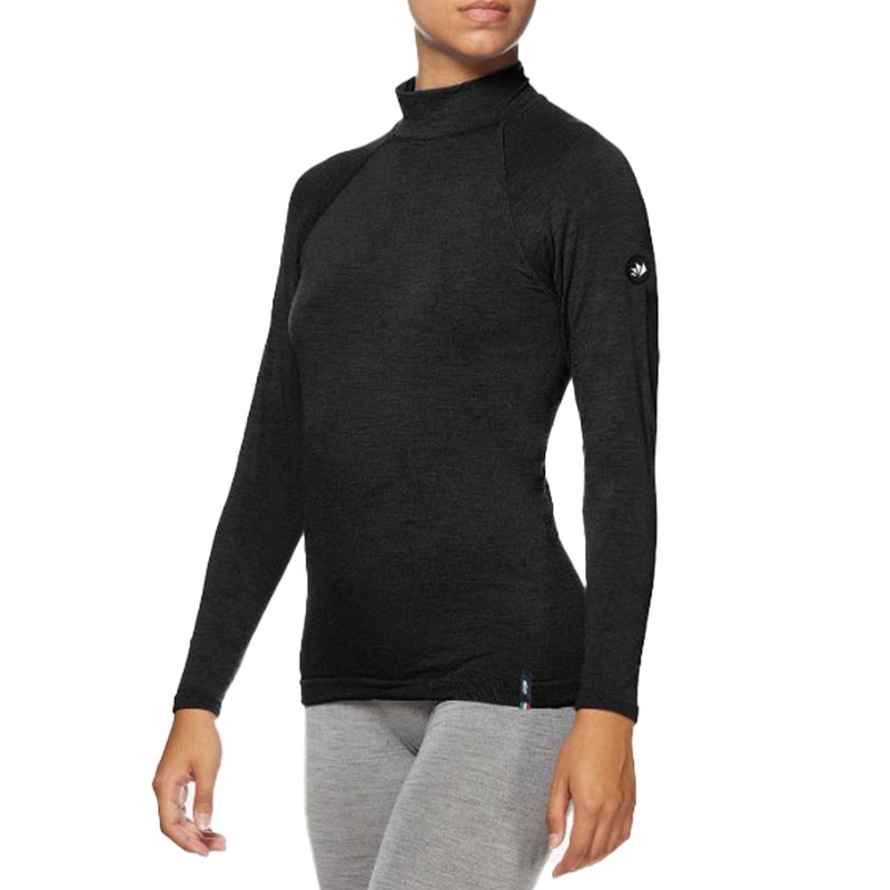 Lämpöpaita pitkähihainen SIXS TS3 MERINOS musta