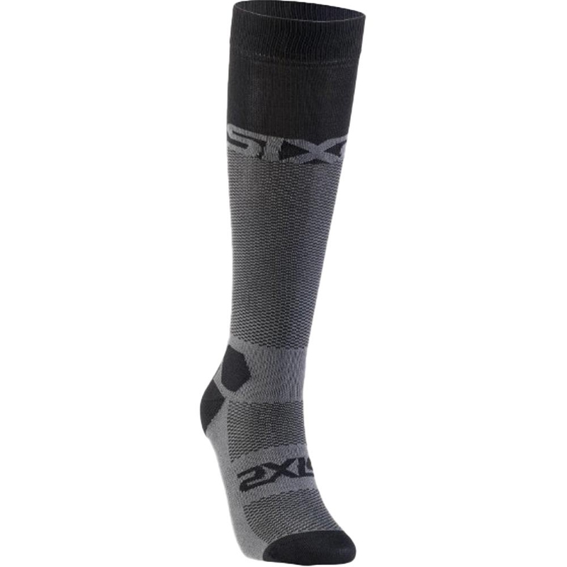Toiminnalliset polvisukat SIXS LONG RACING V2 musta-harmaa