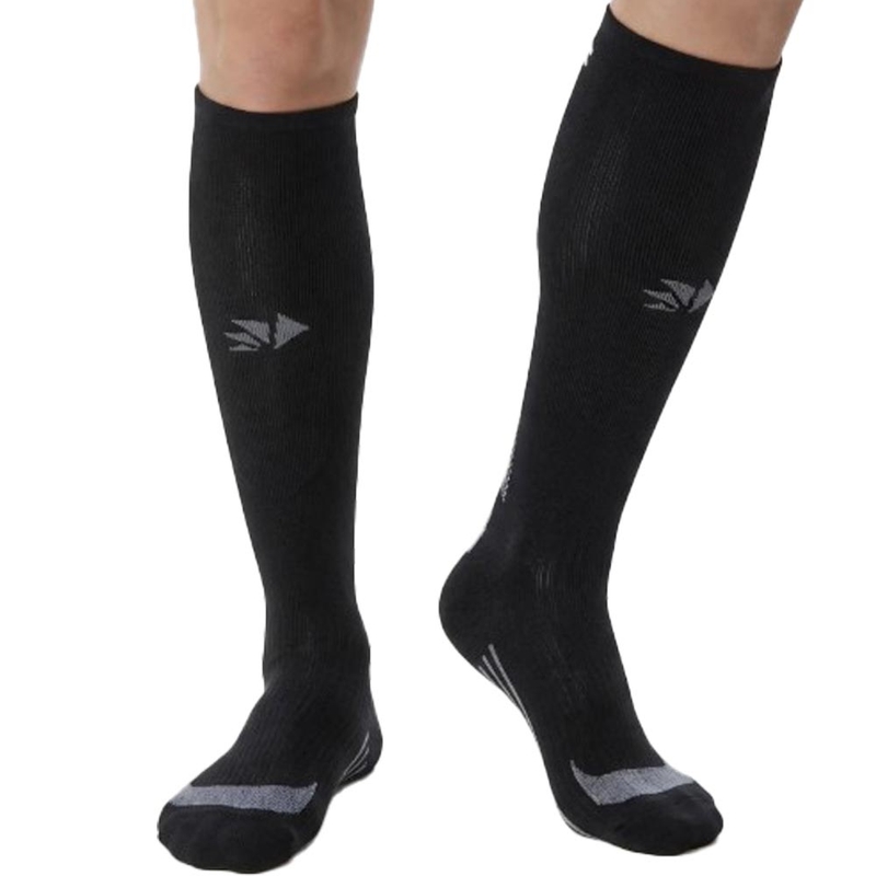 Toiminnalliset polvisukat SIXS MOT V3 musta-harmaa