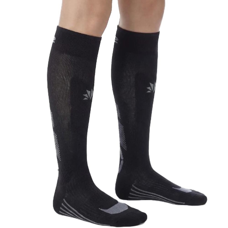 Toiminnalliset polvisukat SIXS MOT V3 musta-harmaa