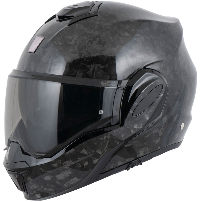 Scorpion EXO-TECH EVO ONYX CARBON Solid avattava moottoripyöräkypärä musta