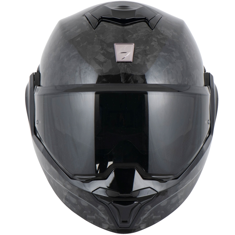 Scorpion EXO-TECH EVO ONYX CARBON Solid avattava moottoripyöräkypärä musta