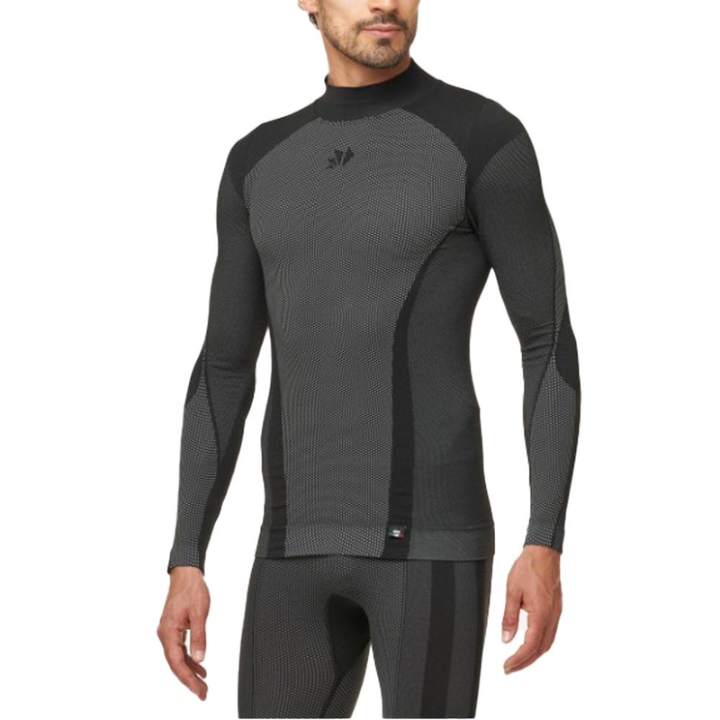 Toiminnallinen pitkähihainen T-paita SIXS TS3 V2 musta hiilikuitu