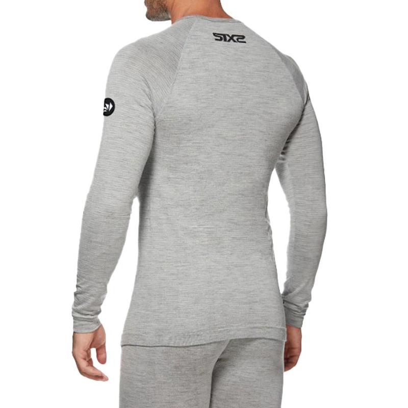 Lämpöpaita pitkähihainen SIXS TS2 MERINOS harmaa