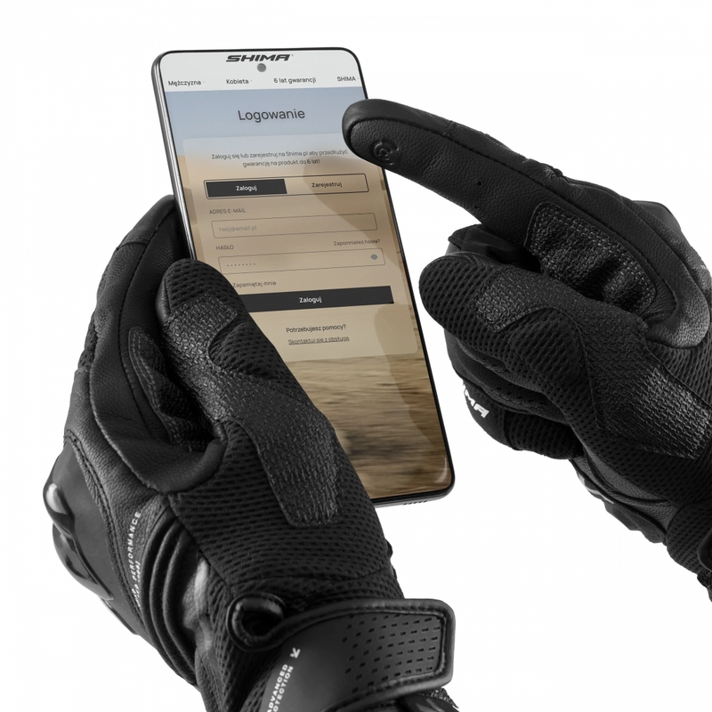 Naisten moottoripyörähanskat Shima Spark 3.0 musta