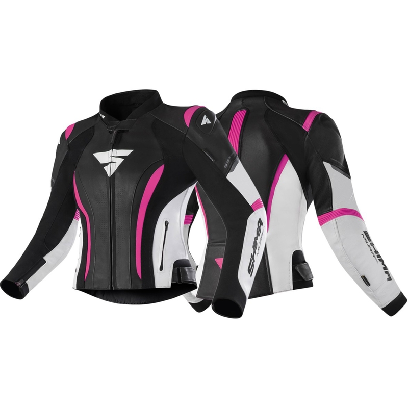 Naisten moottoripyörätakki Shima Miura 2.0 musta-fluo pinkki