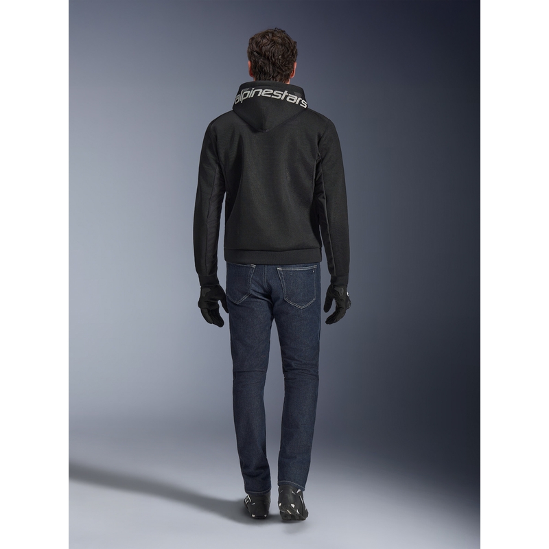 Alpinestars Chrome Superairflow moottoripyörä collegepaita musta-tummanharmaa-valkoinen