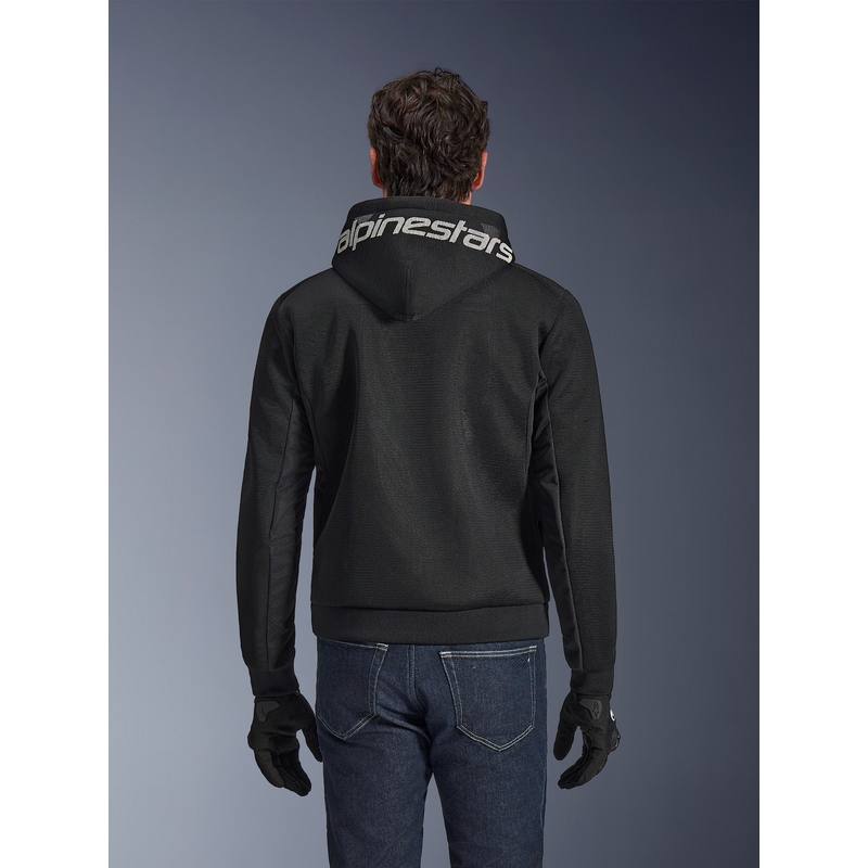 Alpinestars Chrome Superairflow moottoripyörä collegepaita musta-tummanharmaa-valkoinen