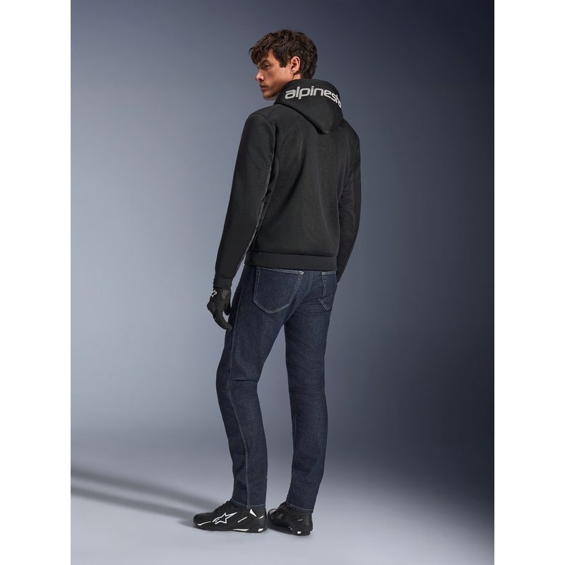 Alpinestars Chrome Superairflow moottoripyörä collegepaita musta-tummanharmaa-valkoinen