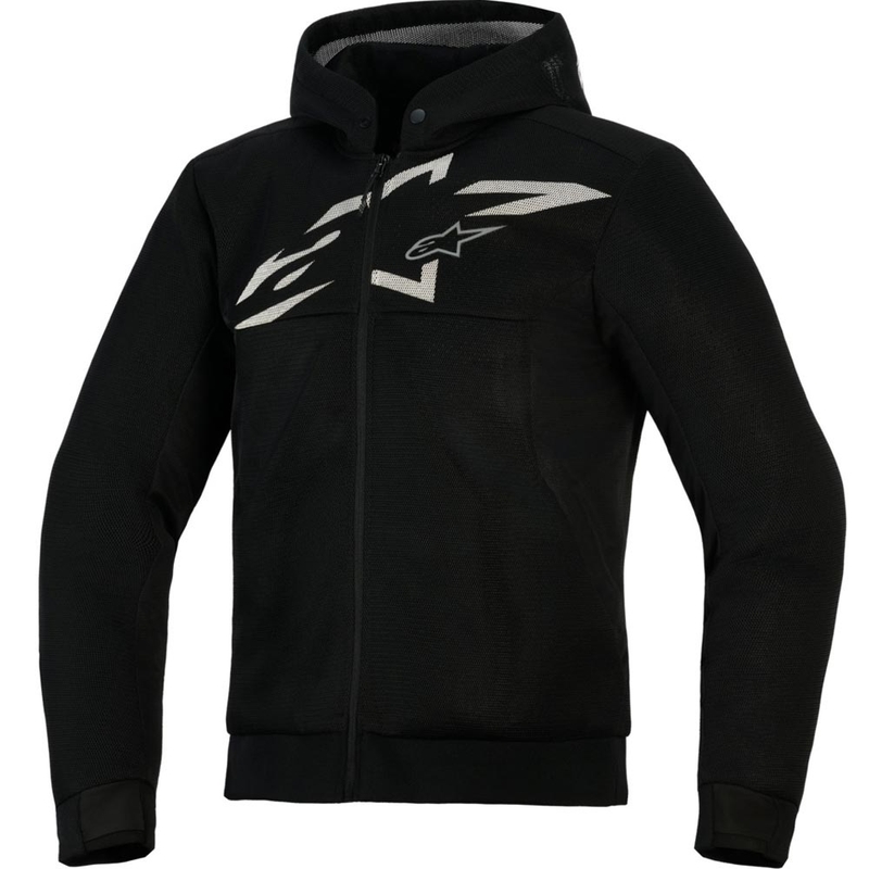 Alpinestars Chrome Superairflow moottoripyörä collegepaita musta-tummanharmaa-valkoinen