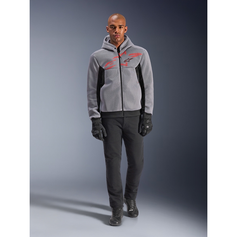 Alpinestars Chrome Superairflow moottoripyörä collegepaita musta-vaaleanharmaa-fluopunainen