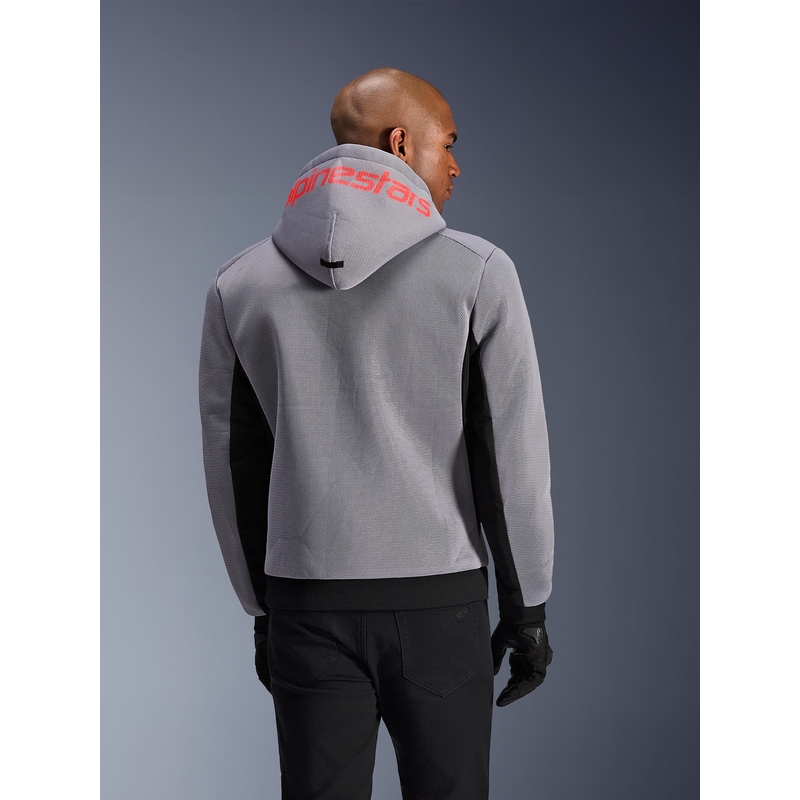 Alpinestars Chrome Superairflow moottoripyörä collegepaita musta-vaaleanharmaa-fluopunainen