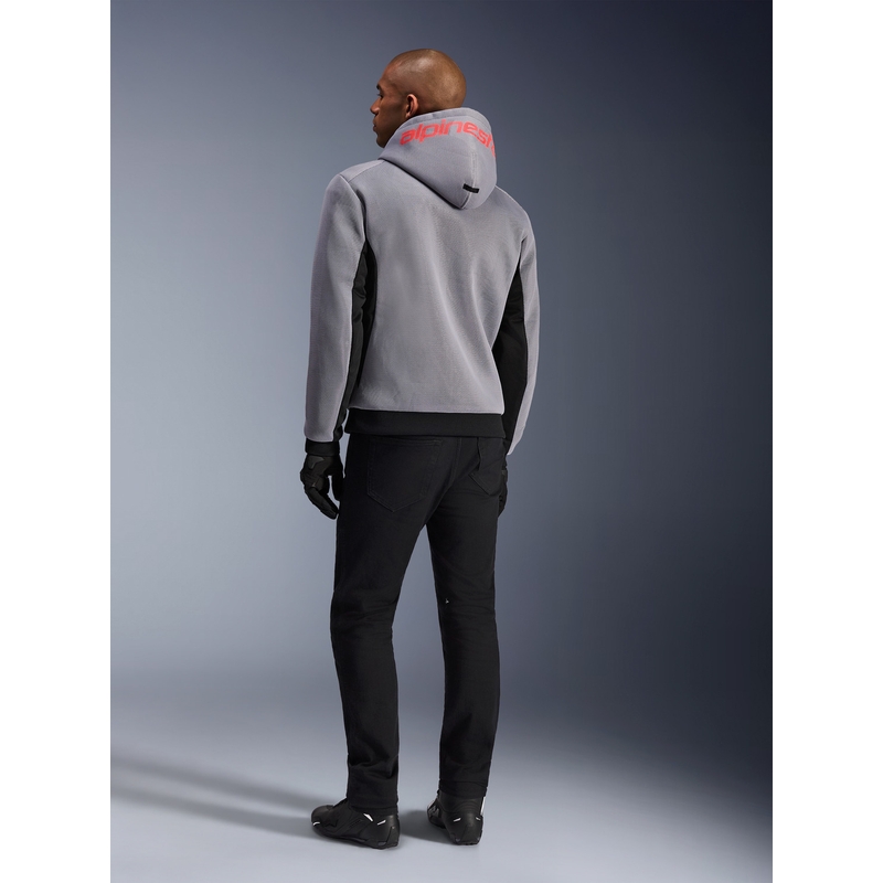 Alpinestars Chrome Superairflow moottoripyörä collegepaita musta-vaaleanharmaa-fluopunainen