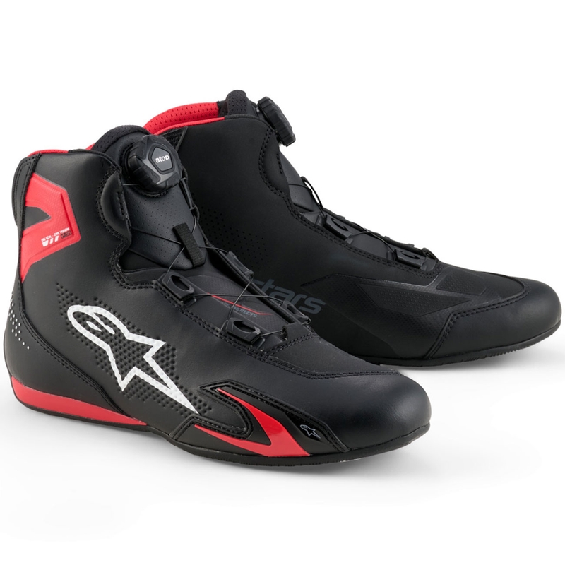 Alpinestars Celer -moottoripyöräsaappaat musta-puna-valkoinen