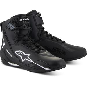 Alpinestars Faster-4 moottoripyöräsaappaat musta-valkoiset