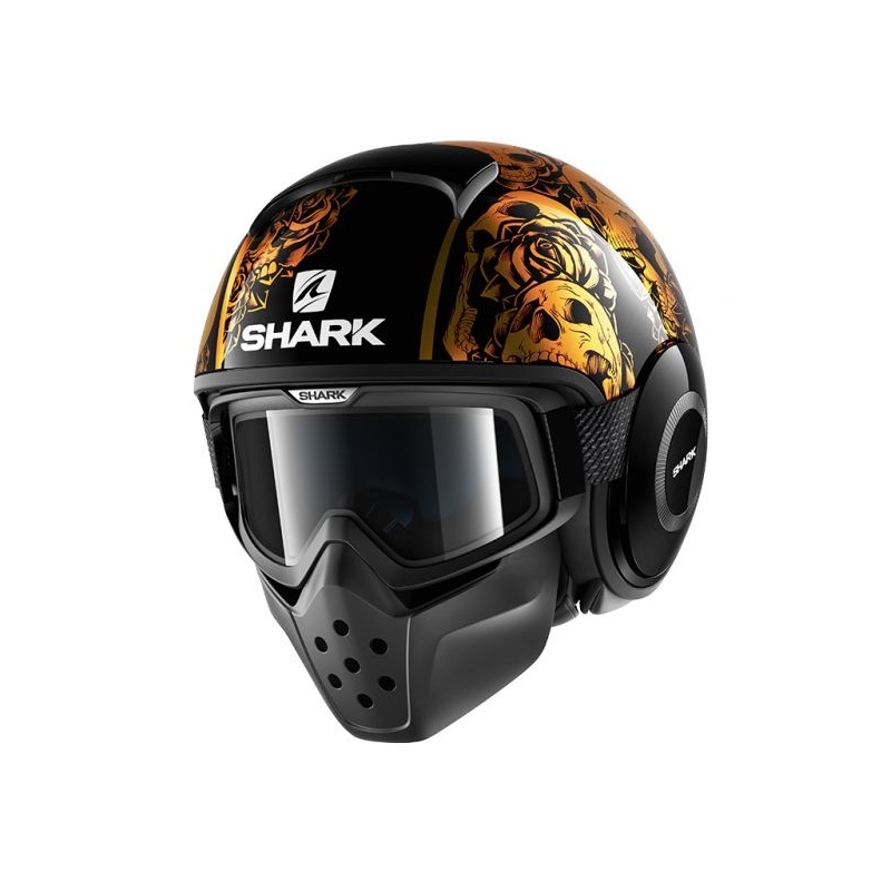 Otevřená přilba SHARK DRAK Sanctus černo-oranžová